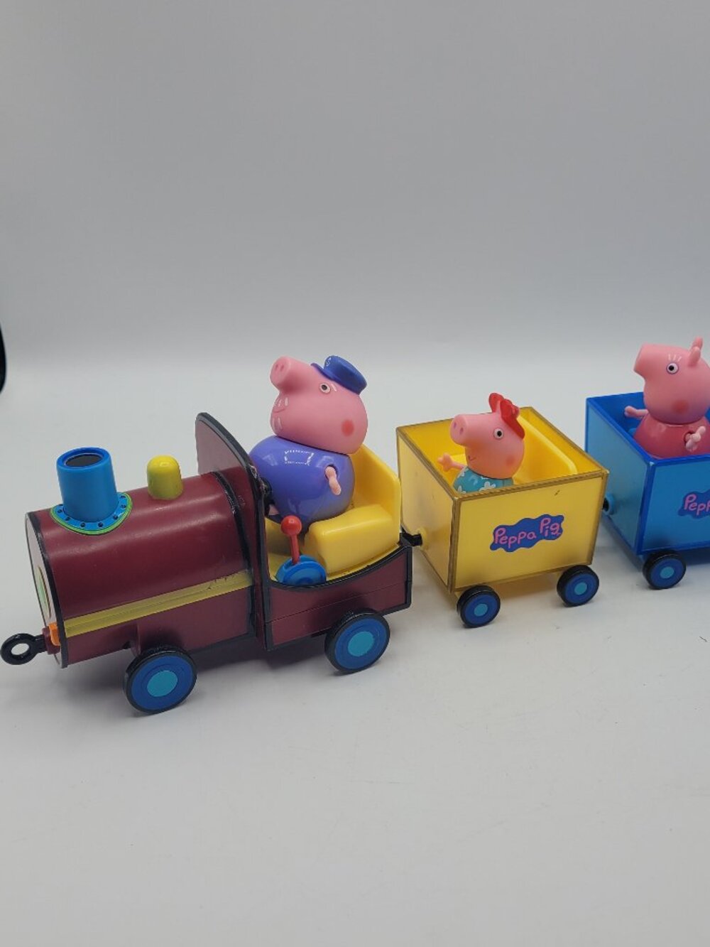 Peppa Pig Grandpa's Talking Train Playset W/ 2 Peppa Friends Untested